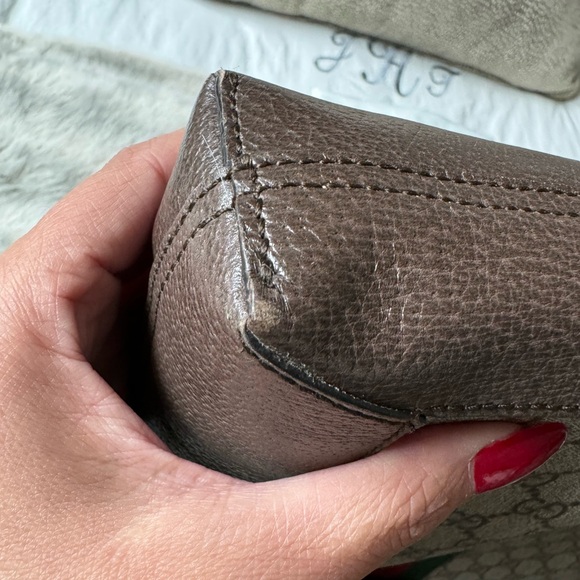 Gucci Tote GG Supreme Large Ophidia Vertical Shopping Tote Brown - Picture 11 of 13